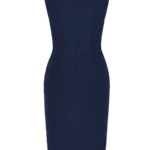 Vintage Sleeveless Round Neck Formal Dress — Image 3