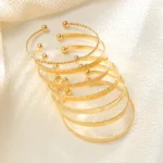 7-Piece Engraved Metal Bracelet Set — Image 4