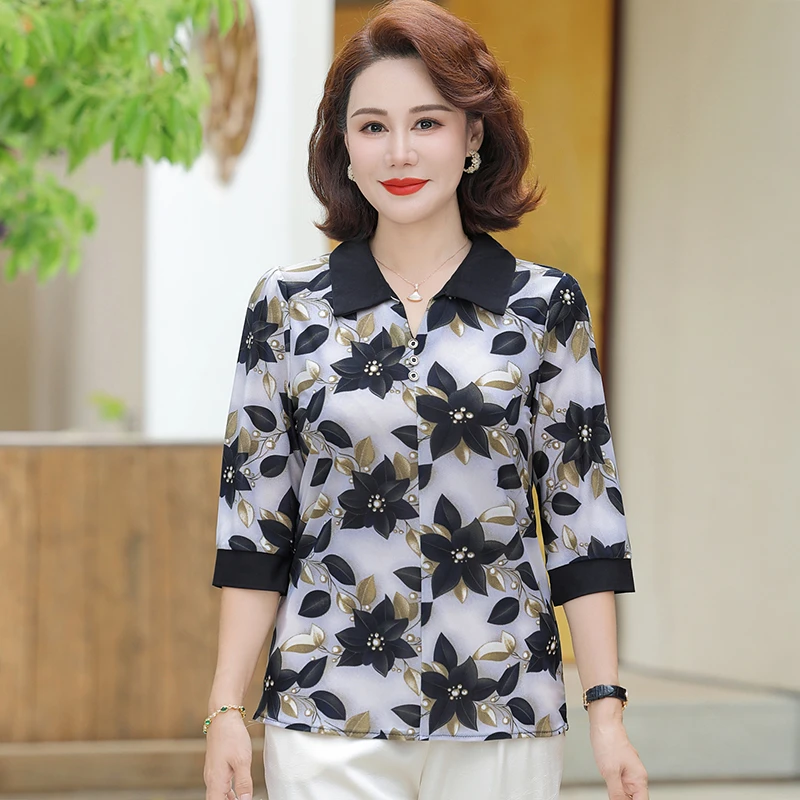 Summer Shirt with Turn-Down Collar