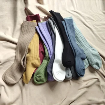 Kids' Solid Knee-Length Socks