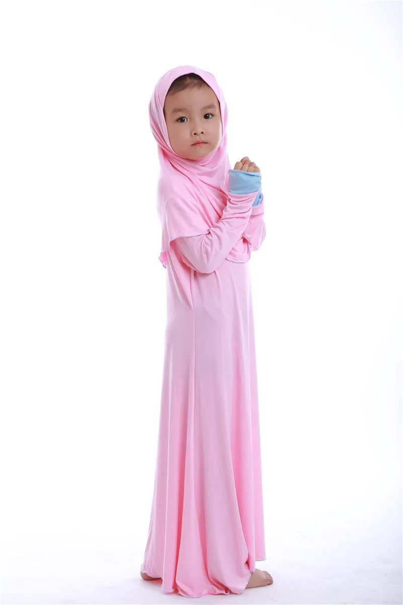 Girls' Prayer Set with Dress and Headscarf