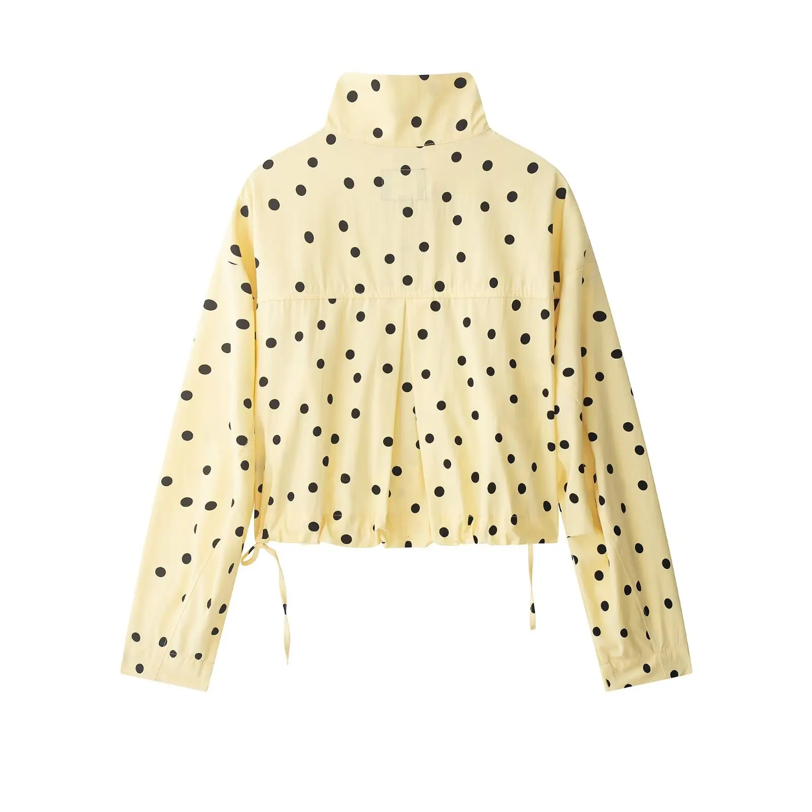 Polka Dot Set: Stand Collar Top and Pleated Shorts