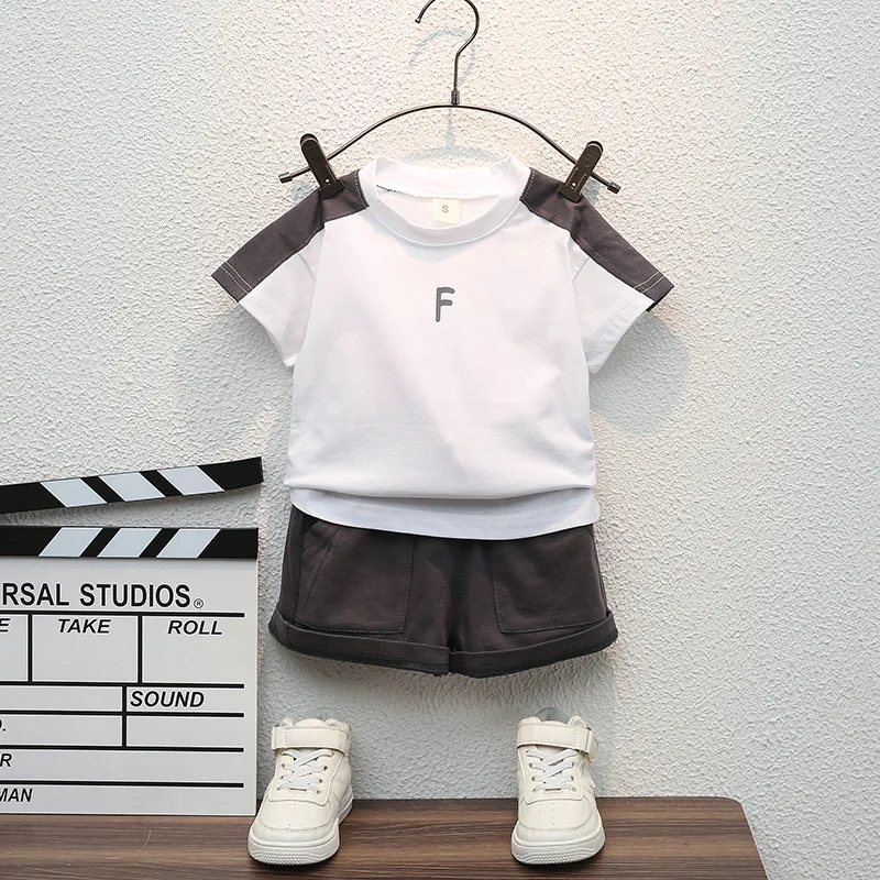Baby Letter Print Cotton Set