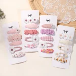 Kids' 5-Piece Printed Hair Clip Set — Image 4