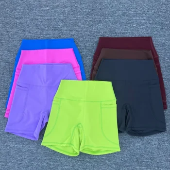 High-Waisted Shorts with Pocket