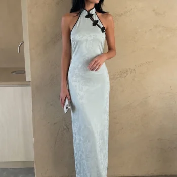 Elegant Halter Summer Long Dress