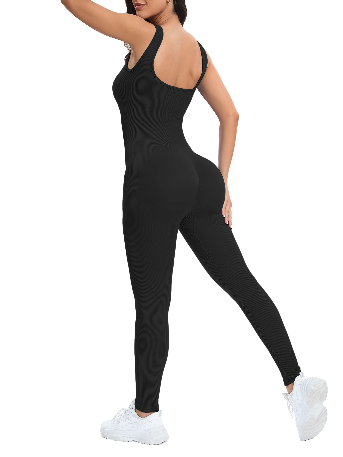 Slim-Fit Ribbed Jumpsuit