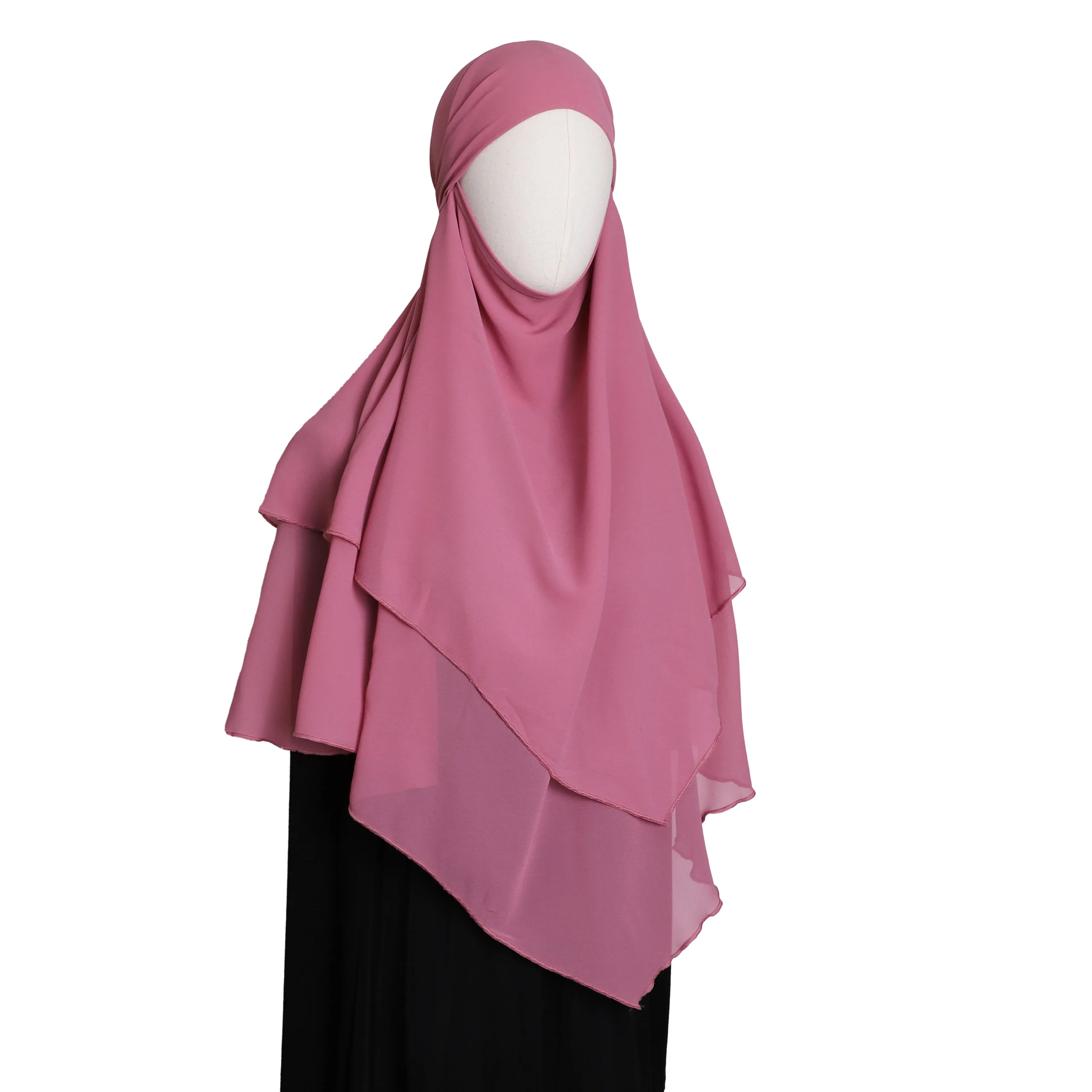 Double-Layer Malaysian Chiffon Instant Hijab
