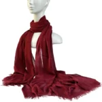 Solid Cotton Hijab with Fringe — Image 6