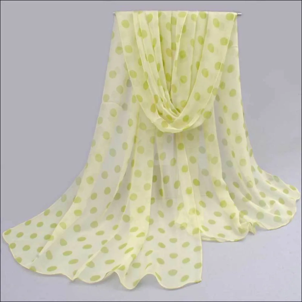 Polka Dot Chiffon Scarf — Image 20