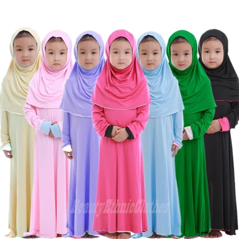 Girls' Prayer Set with Dress and Headscarf