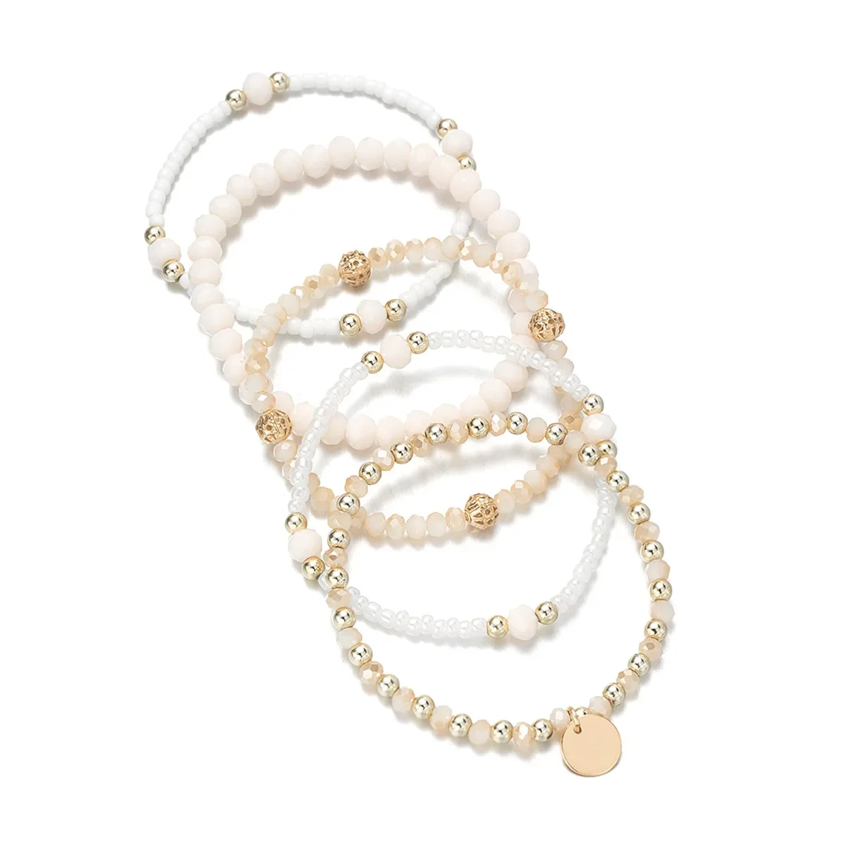 5-Piece Resin Bead Bracelet Set
