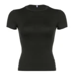 Basic Cropped Crew Neck T-Shirt — Image 5