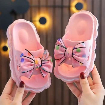 Girls' Autumn Slippers with Bow