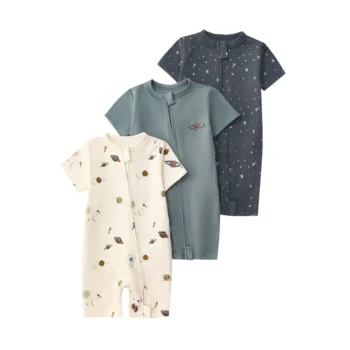 Baby 3-Piece Cotton Summer Romper
