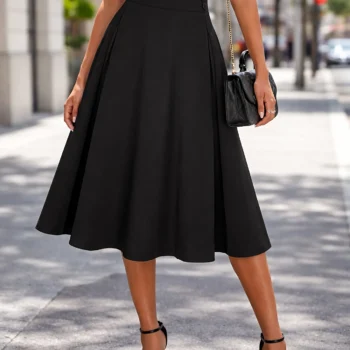 High-Waisted Pleated Skirt