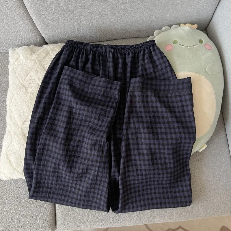 2-Piece Korean-Style Plaid Pajamas