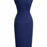 Elegant Sleeveless Knee-Length Formal Dress — Image 5