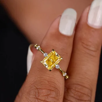 Minimalist Yellow Zircon Ring