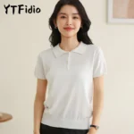 Casual T-Shirt with Polo Collar