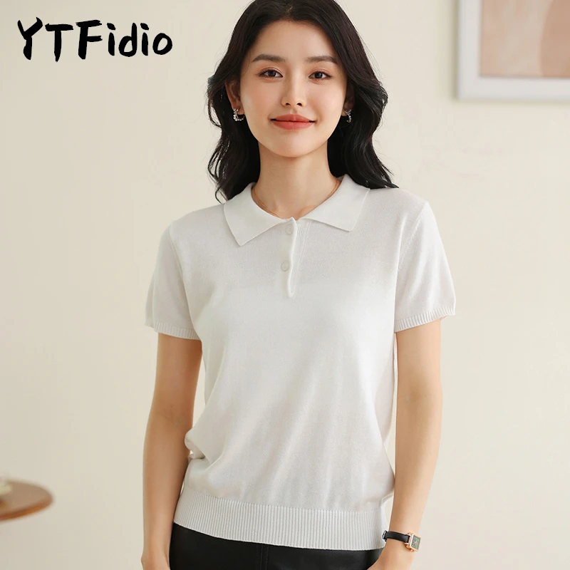 Casual T-Shirt with Polo Collar
