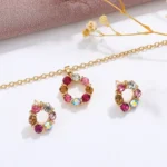 3-Piece Gold-Tone Necklace and Earring Set — Image 2