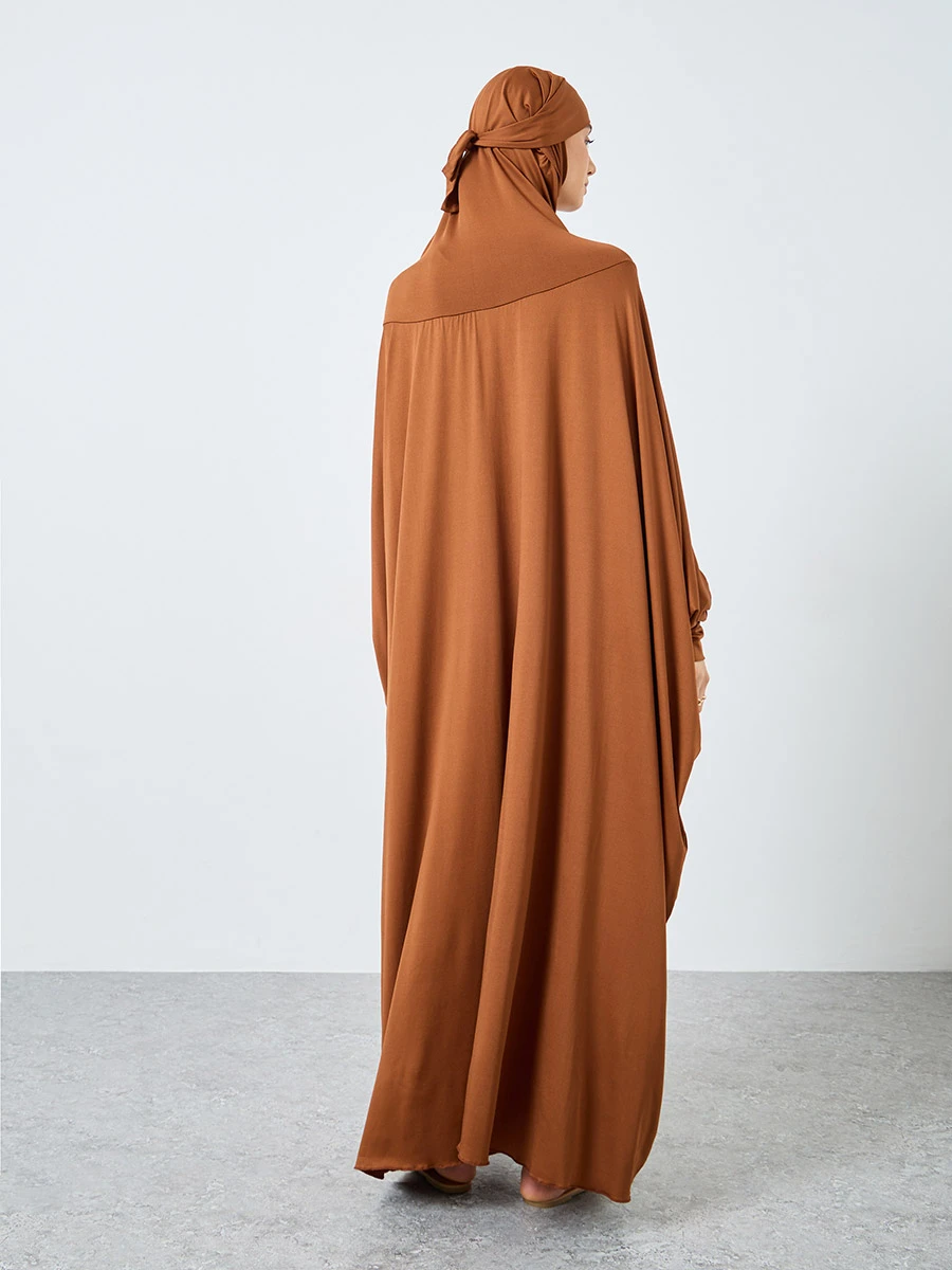 Long Sleeve Prayer Abaya with Hood