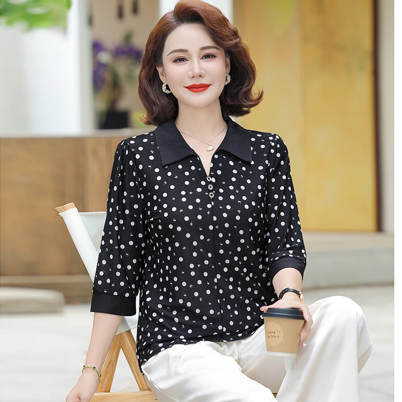 Summer Shirt with Turn-Down Collar
