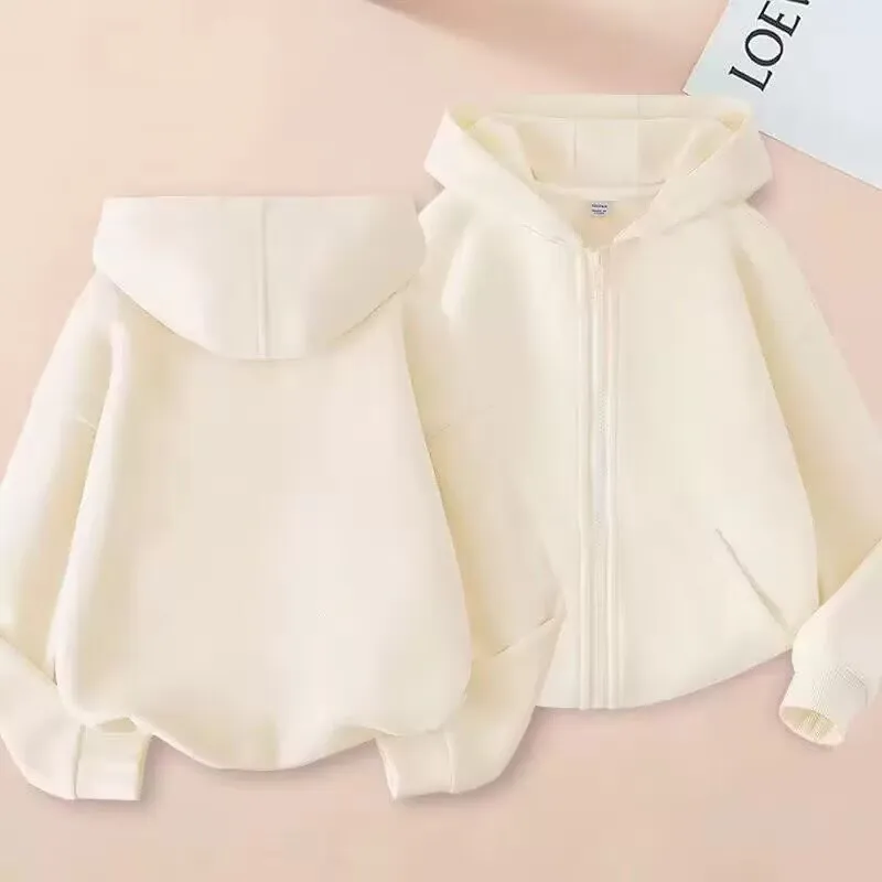Boys' Solid Zip-Up Hoodie