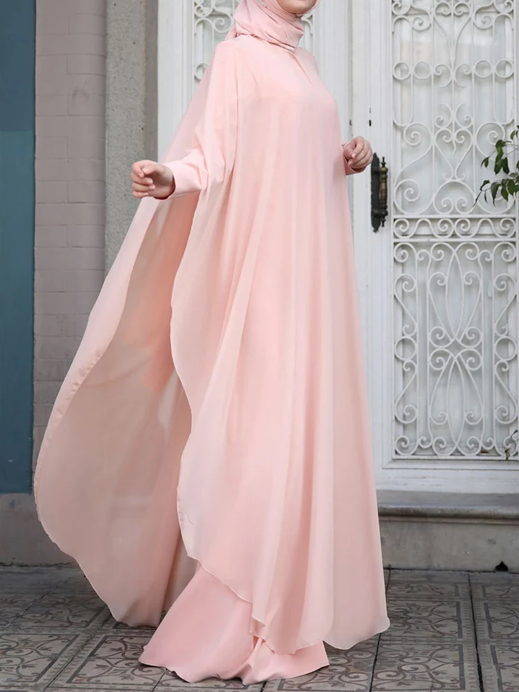Long Chiffon Eid Abaya