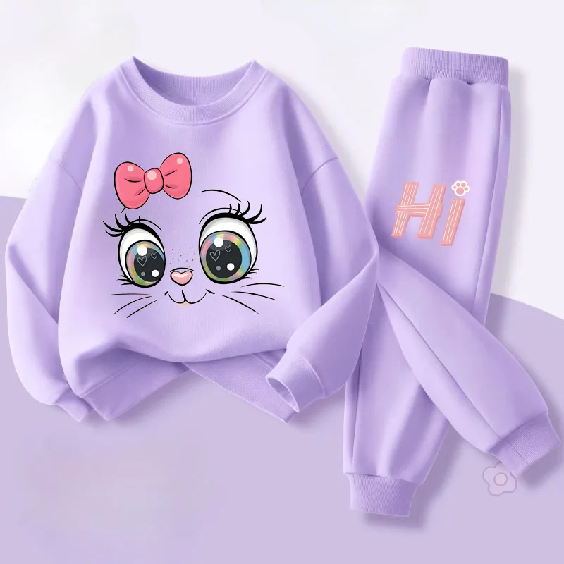 Girls' Long Sleeve Spring Hoodie Set