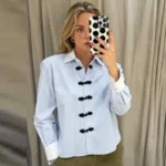 Oversized Striped Shirt — Image 4