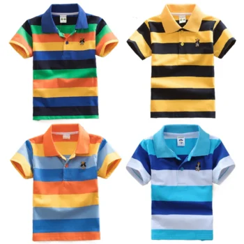 Boys' Striped Short Sleeve Summer T-Shirt