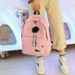 Spacious Leaf Print Backpack — Image 2