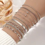 10-Piece Flat Chain Bracelet Set — Image 2