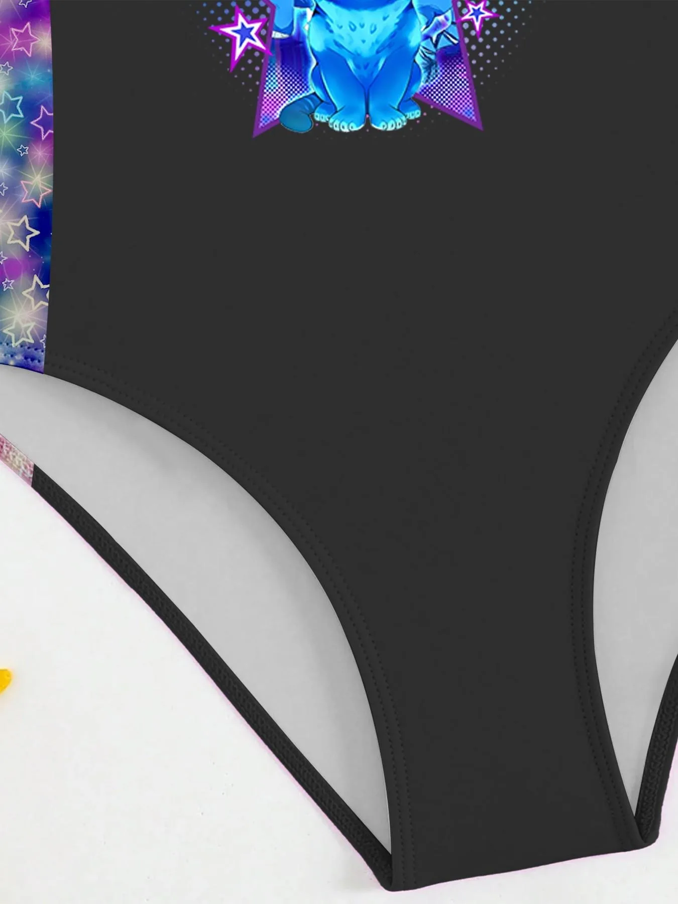 Girls' Cat and Star Print Swim Set