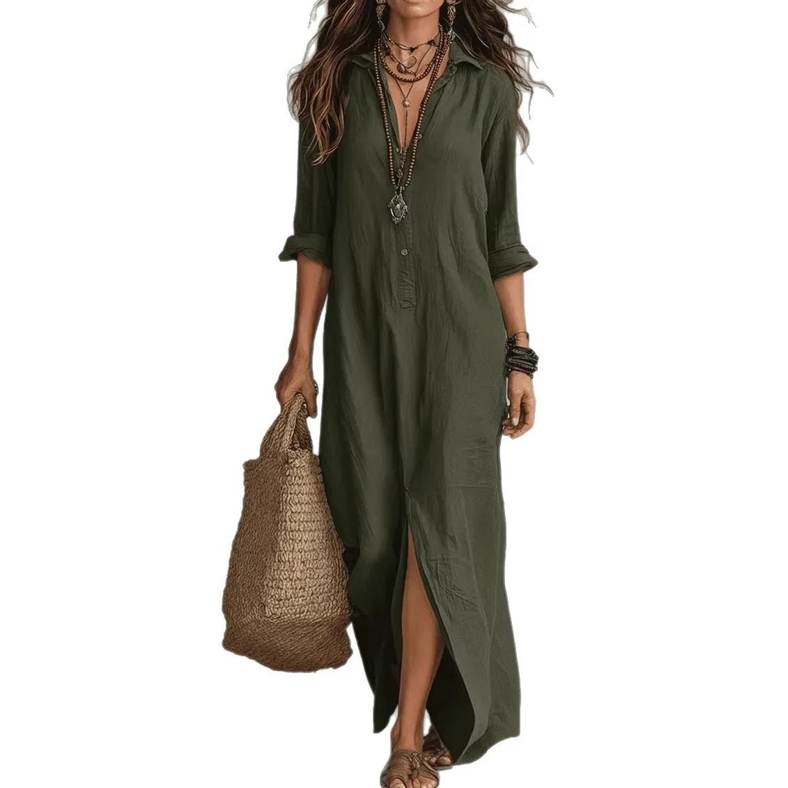 Oversized Long Sleeve Maxi Dress