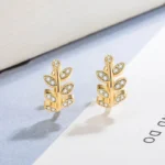 Leaf-Shaped Metal Ear Cuff — Image 4