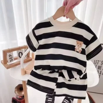 Kids' Short Sleeve Striped Summer Set