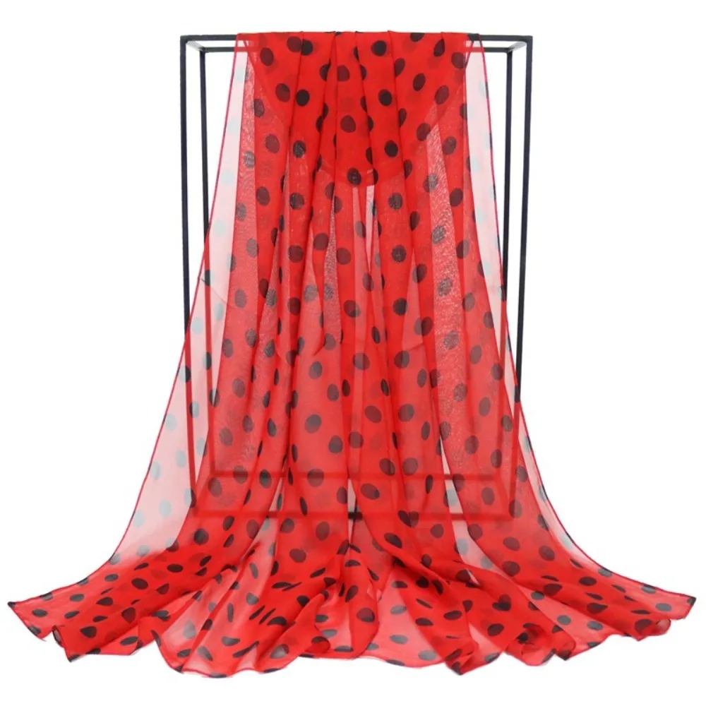 Polka Dot Chiffon Scarf — Image 16