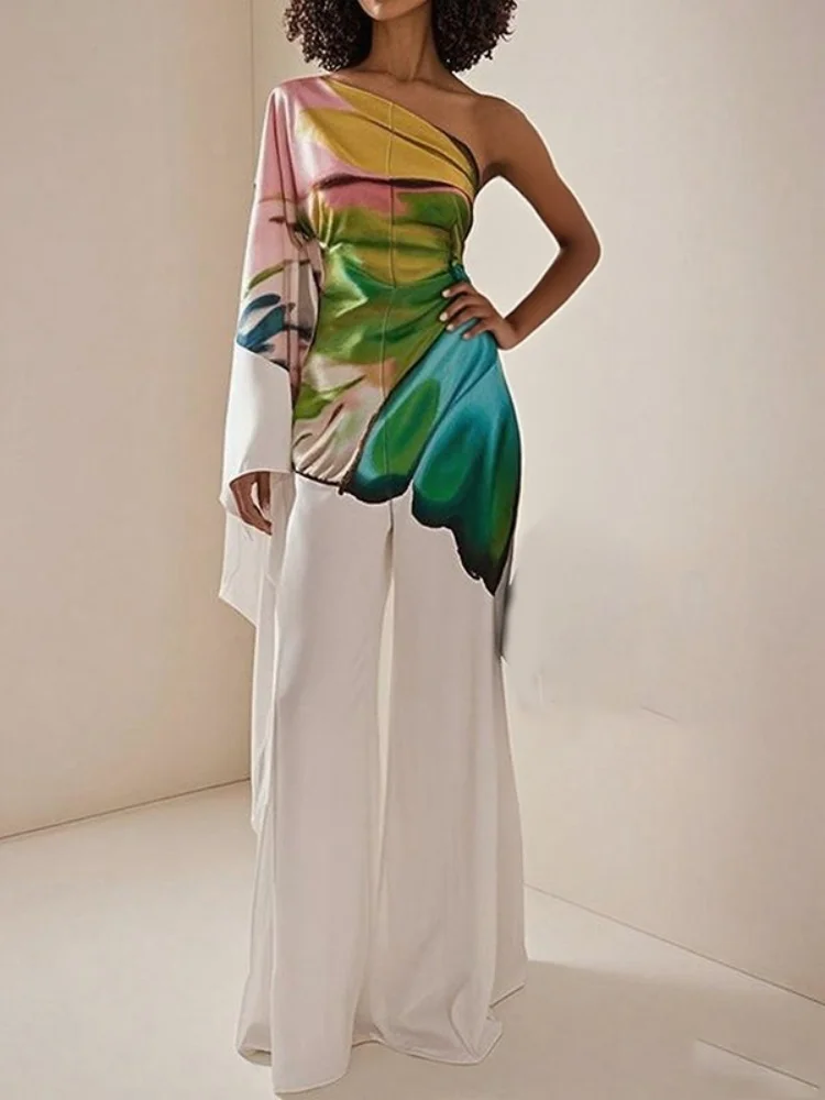 One-Shoulder Asymmetric Jumpsuit