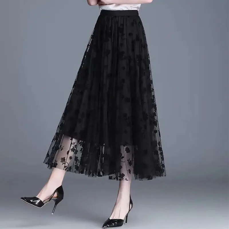 Spring Floral Tulle Skirt