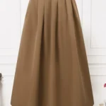 High Waist Pleated Skirt with Wide Swing — Image 5