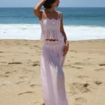 Lace Set with Strappy Top and Wide-Leg Pants — Image 2