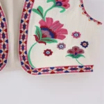 Cropped Open-Front V-Neck Vest with Floral Embroidery — Image 5
