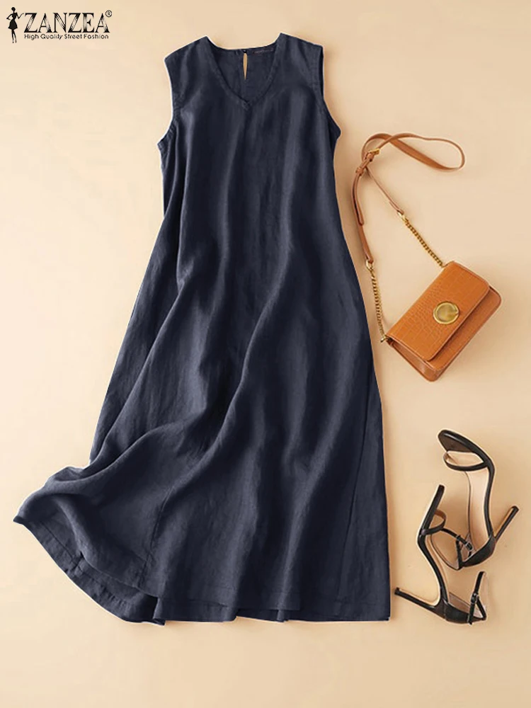 Sleeveless Cotton Summer Dress