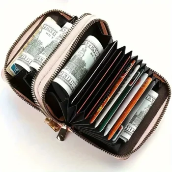 Short Double-Zip Card Wallet