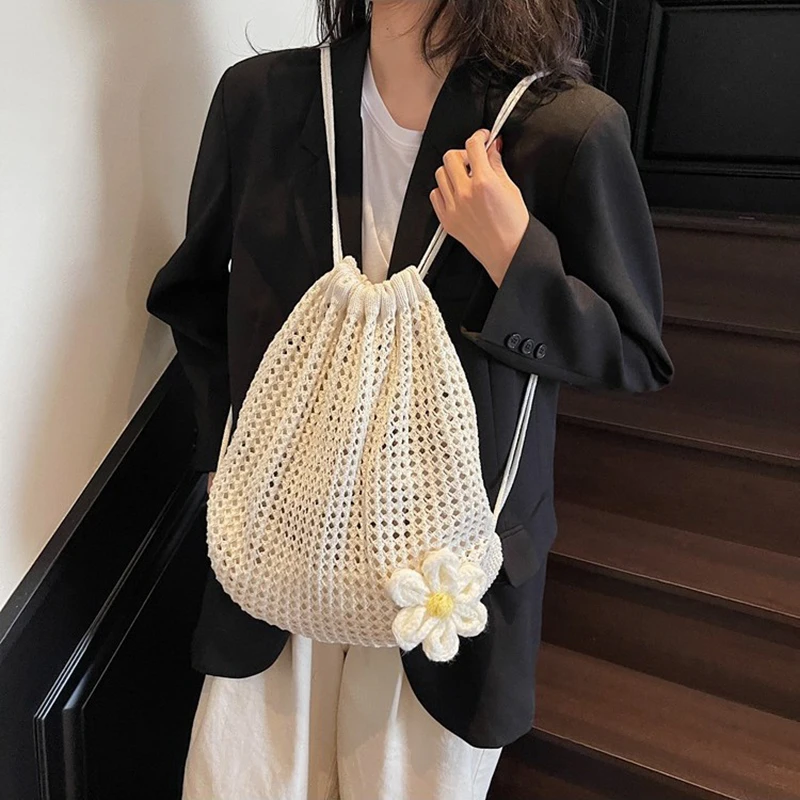 Large Bohemian Knit Shoulder Bag