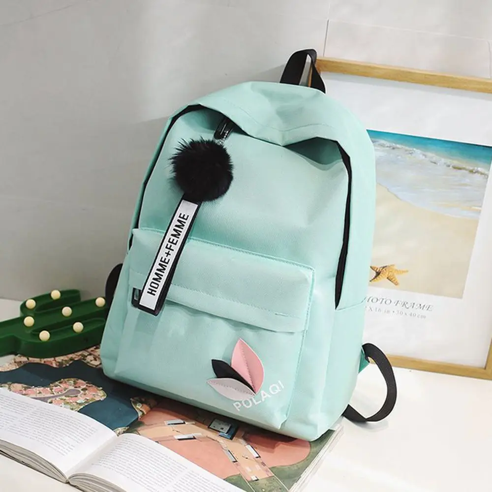 Spacious Leaf Print Backpack