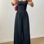 Women's Loose Pleated Jumpsuit with Elastic Waist — Image 5